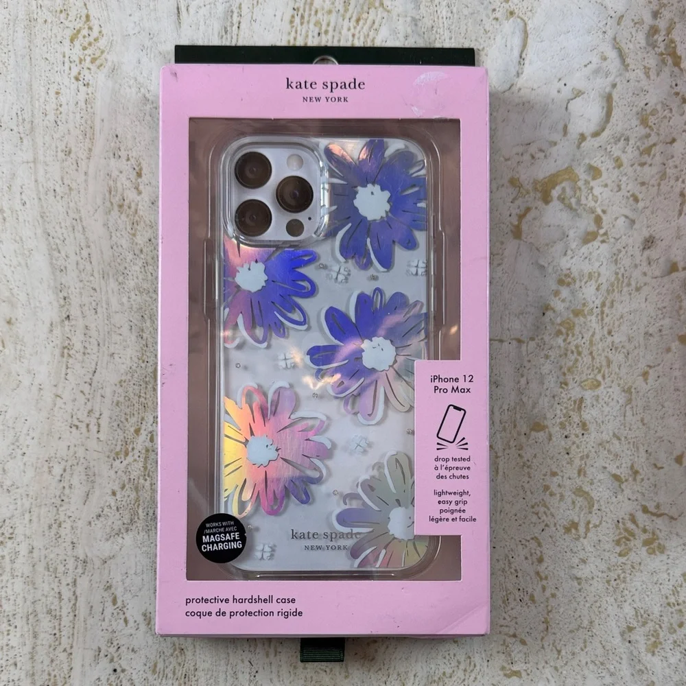 Kate Spade hardshell case Daisy iridescent foil/clear/gems iPhone 12 Pro Max